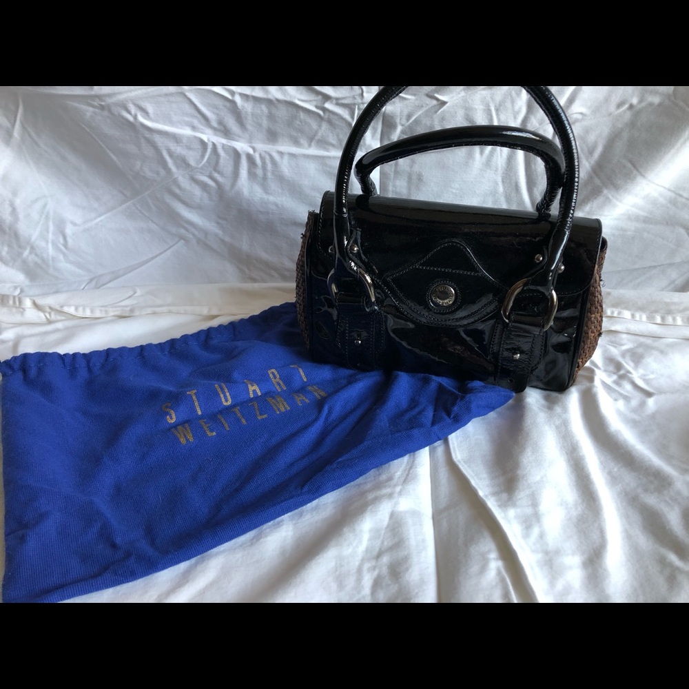 Stuart Weitzman black and brown bag